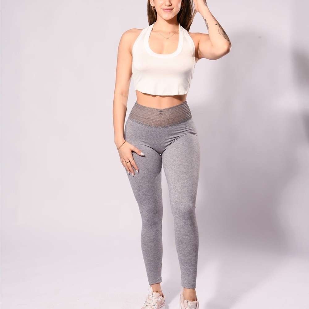 Cute booty lounge Sexy Olive  Grey new Gym And Yoga Squat Leggings Size L- X-L…